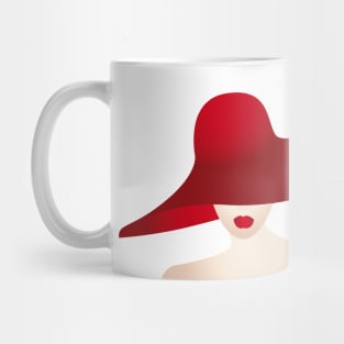 Portrait of the lady with the red hat Mug